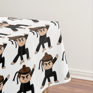 Cute Little Ninja Boy Kid Rectangle Tablecloth