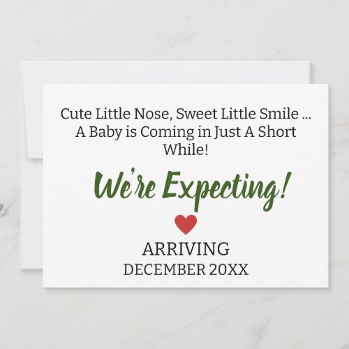 Cute Little Nose Sweet Little Smile pregnancy Announcement