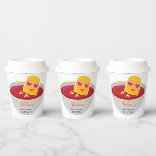Cute Little Nugget Chicken Nugget Girl Baby Shower Paper Cups