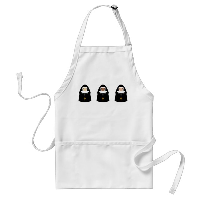 Cute Little Nuns Adult Apron (Front)