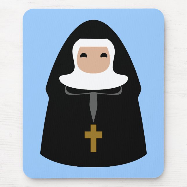 Cute Little Nuns Mouse Pad (Front)