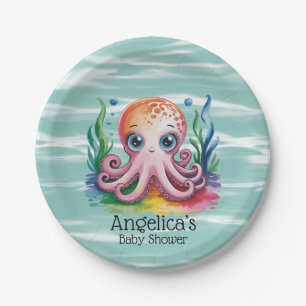 Cute Little Octopus Under The Sea Paper Plates