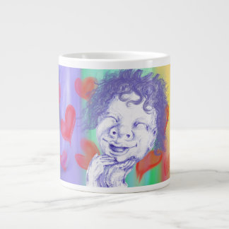 Cute little one laughing with delight giant coffee mug