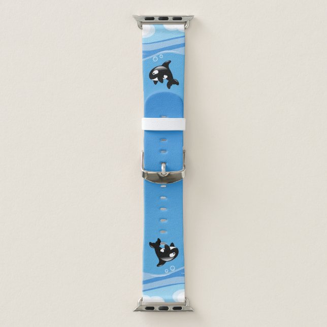 Cute Little Orca in Ocean Apple Watch Band (Band)