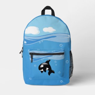 Cute Little Orca Whale in Ocean