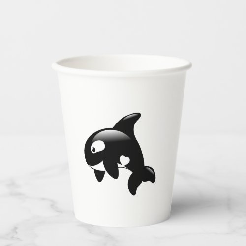 Cute Little Orca Whale Paper Cups