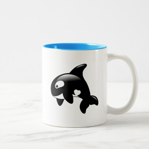 Cute Little Orca Whale Two_Tone Coffee Mug