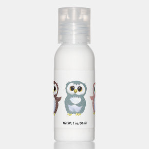 Cute little owl birds hand lotion