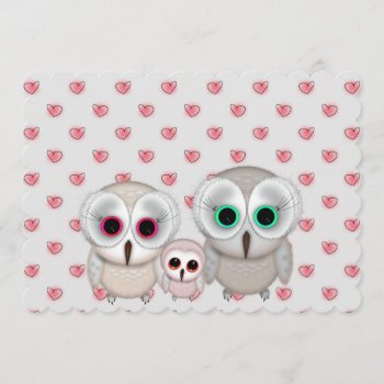 Cute Little Owl Family Baby Shower Invitation by Catchthemoon at Zazzle