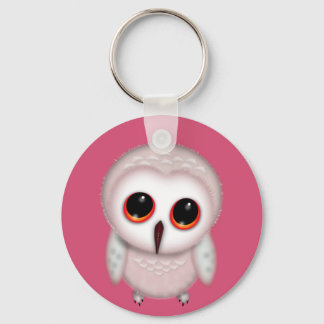Cute Little Owl Illustration Keychain