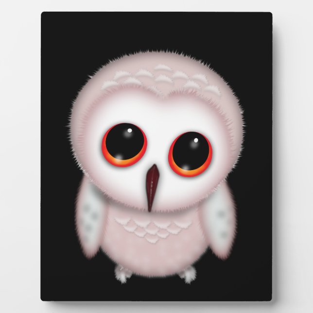 Cute Little Owl Illustration Plaque (Front)