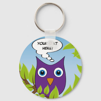 Cute little owl - multiple colors keychain