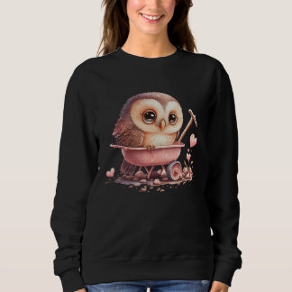 Cute Little Owl Valetines Animal Love 13 Sweatshirt