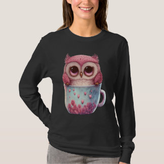 Cute Little Owl Valetines Animal Love  19 T-Shirt