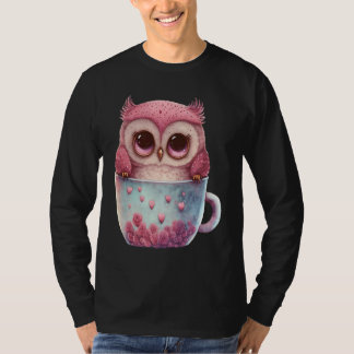 Cute Little Owl Valetines Animal Love  19 T-Shirt