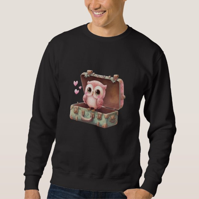Cute Little Owl Valetines Animal Love  29 Sweatshirt (Front)