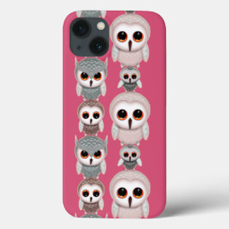Cute Little Owls Illustration iPhone 13 Case