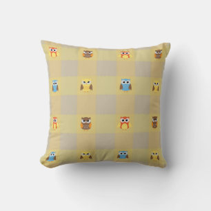 Cute Little Owls Pillow For Kids