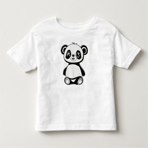 Cute Little Panda Baby Tshirt 