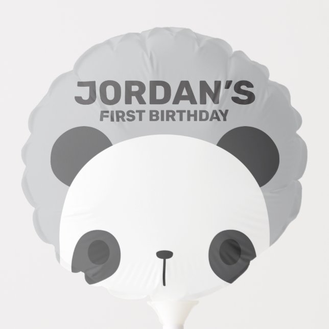Cute Little Panda Bear Birthday Balloon (Front)