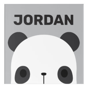 Cute Little Panda Bear with Personalized Name Acrylic Print