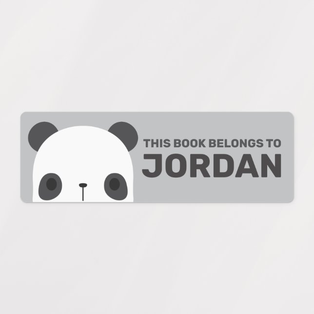 Cute Little Panda Bear with Personalized Name Labels (Design 1)