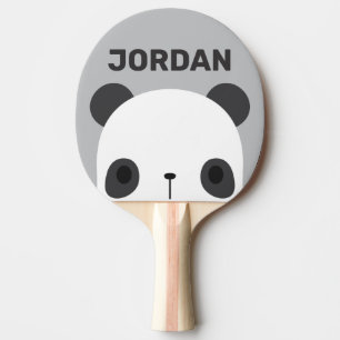 Cute Little Panda Bear with Personalized Name Ping Pong Paddle