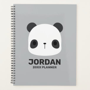 Cute Little Panda Bear with Personalized Name Planner