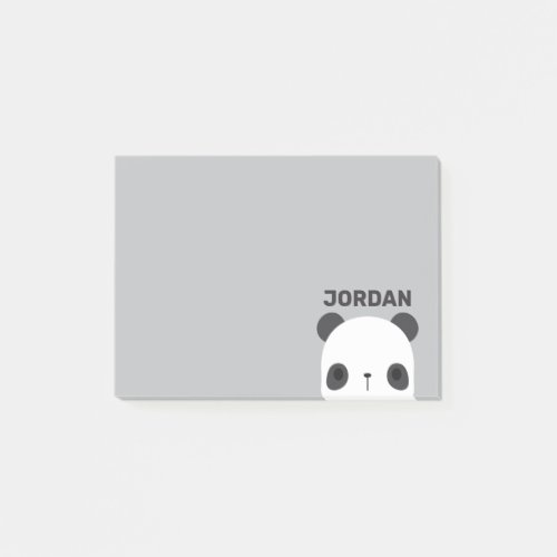 Cute Little Panda Bear with Personalized Name Post_it Notes