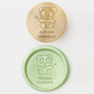 Cute Little Panda Custom Name Wax Seal Stamp