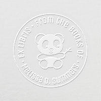 Cute Little Panda Ex Libris Bookplate