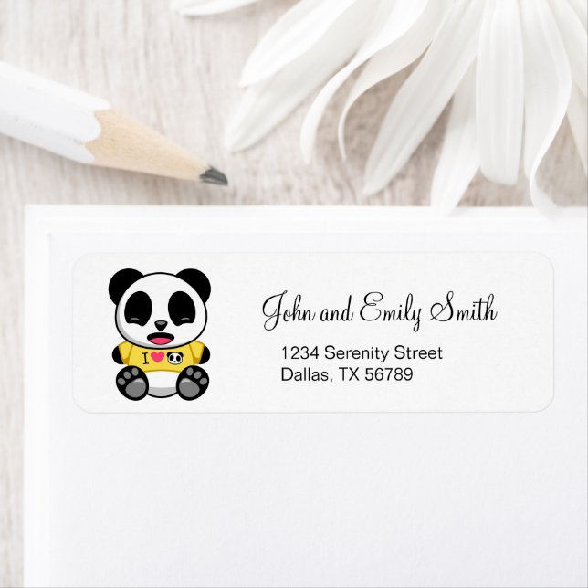 Cute Little Panda Label (Insitu)