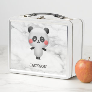 Cute Little Panda Metal Lunch Box