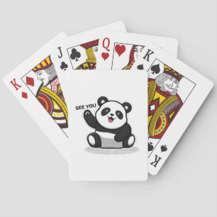 cute little panda poker cards