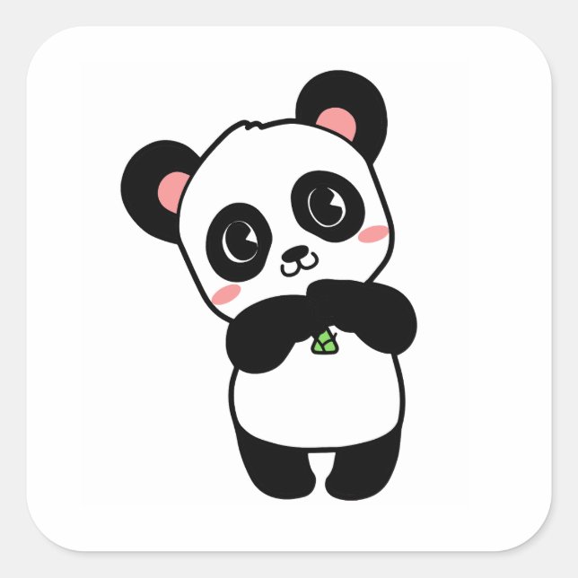 Cute Little Panda Sticker (Front)