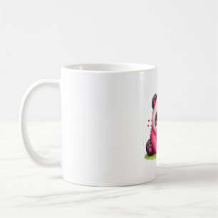 Cute Little Panda with Strawberry Coffee Mug