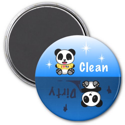 Cute Little Pandas Clean Dirty Magnet