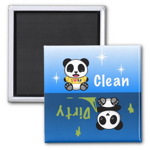 Cute Little Pandas Clean Dirty Magnet