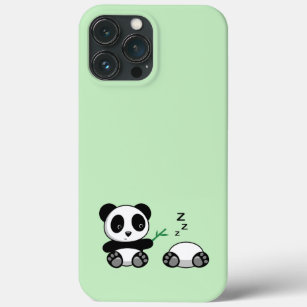 Cute Little Pandas on Green iPhone 13 Pro Max Case