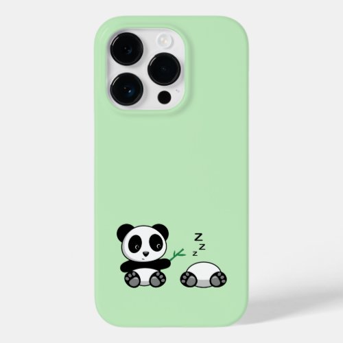 Cute Little Pandas on Green Case_Mate iPhone 14 Pro Case