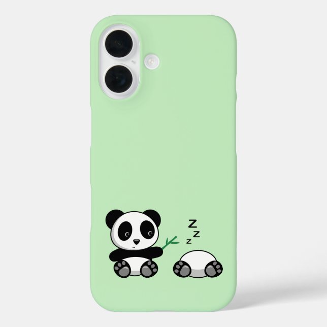 Cute Little Pandas on Green Case-Mate iPhone Case (Back)