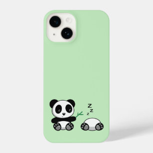 Cute Little Pandas on Green iPhone 14 Case