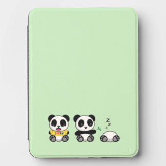 Cute Little Pandas on Green Kindle Cover