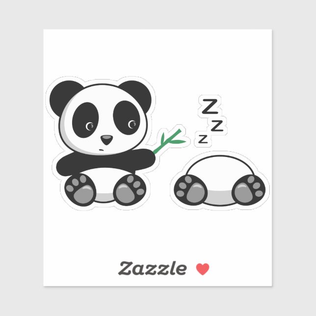 Cute Little Pandas Sticker (Sheet)