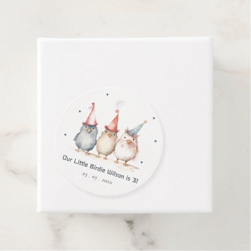 Cute Little Party Birds Any Age Kids Birthday Favor Tags