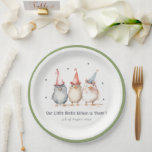 Cute Little Party Birds Any Age Kids Birthday Paper Plates<br><div class="desc">If you need any further customisation please feel free to message me on yellowfebstudio@gmail.com.</div>