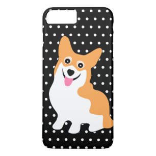 Cute Little Pembroke Welsh Corgi with Polka Dots iPhone 8 Plus/7 Plus Case