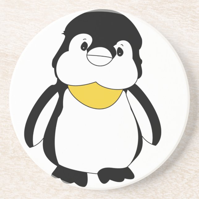 Cute Little Penguin Drink Coaster (Front)