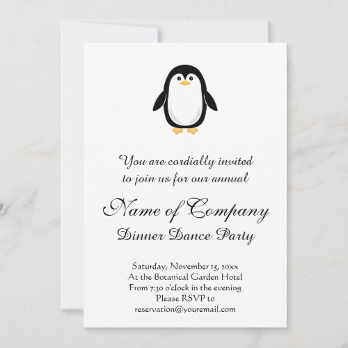 Cute Little Penguin Invitation