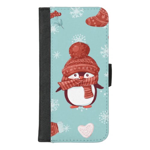 Cute little penguin iPhone 87 plus wallet case